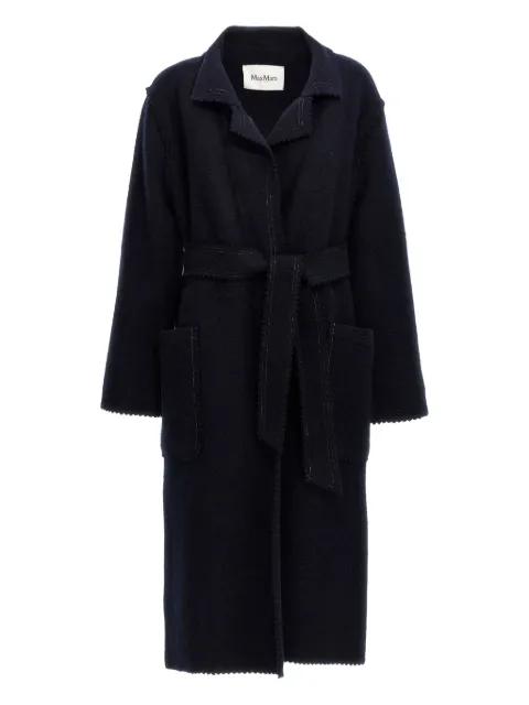 belted-waist coat by MAX MARA