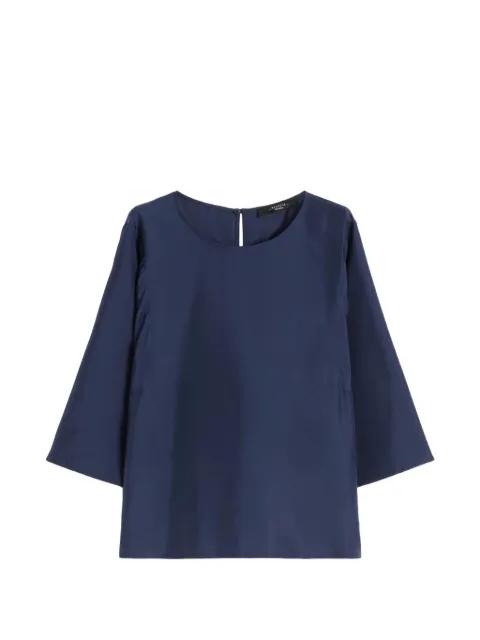 boat-neck silk top by MAX MARA