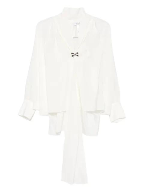 bow-detail silk top by MAX MARA
