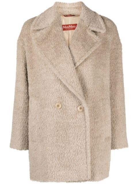 brushed-effect double-breasted coat by MAX MARA