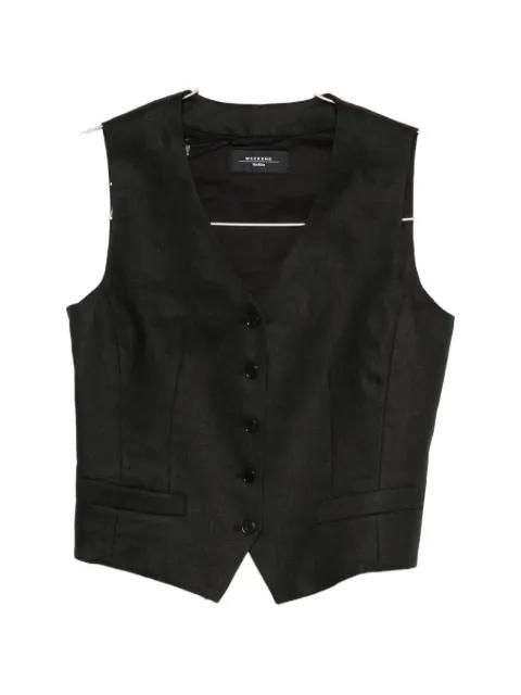 button V-neck waistcoat by MAX MARA
