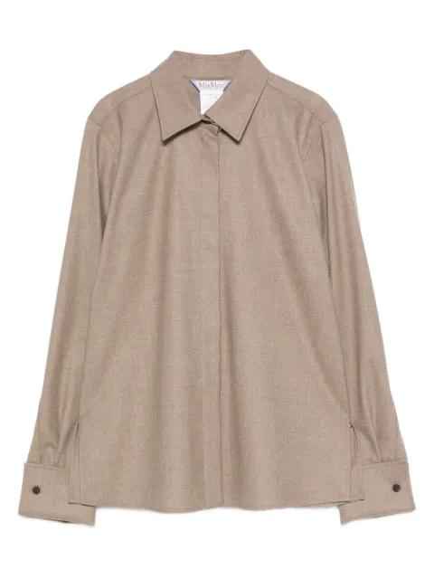 button-cuff cashmere shirt by MAX MARA