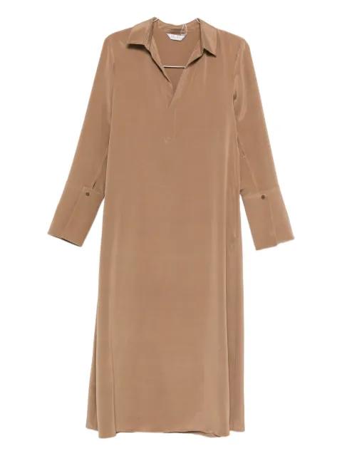 button-cuff silk dress by MAX MARA