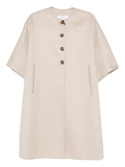button-fastening cashmere cape coat by MAX MARA