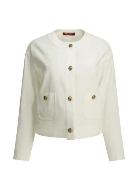 button-up patch-pocket coat by MAX MARA