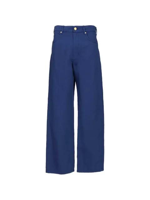 buttoned drill trousers by MAX MARA