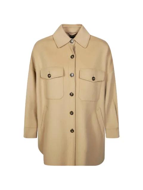 buttoned flap-pocket coat by MAX MARA