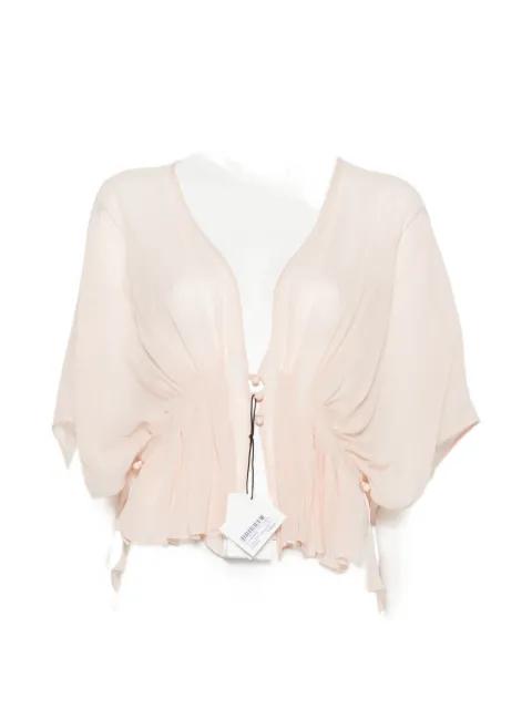 buttoned ruffled top by MAX MARA