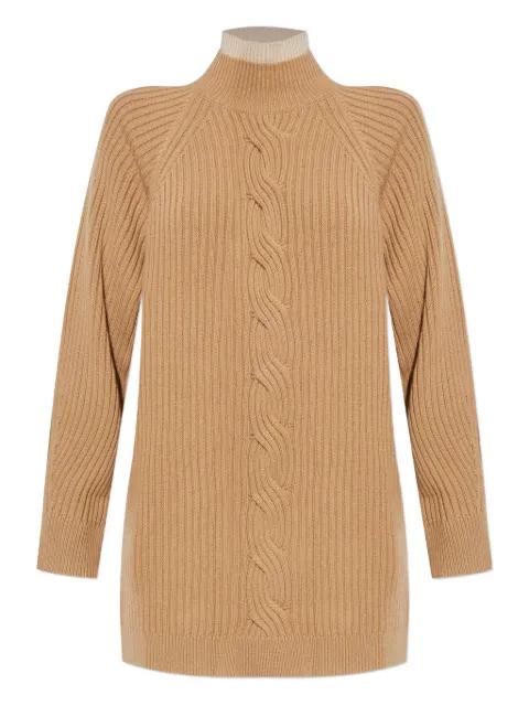 cable-knit high-neck jumper by MAX MARA