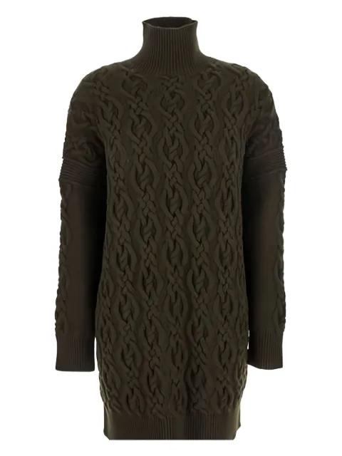 cable knit roll neck dress by MAX MARA