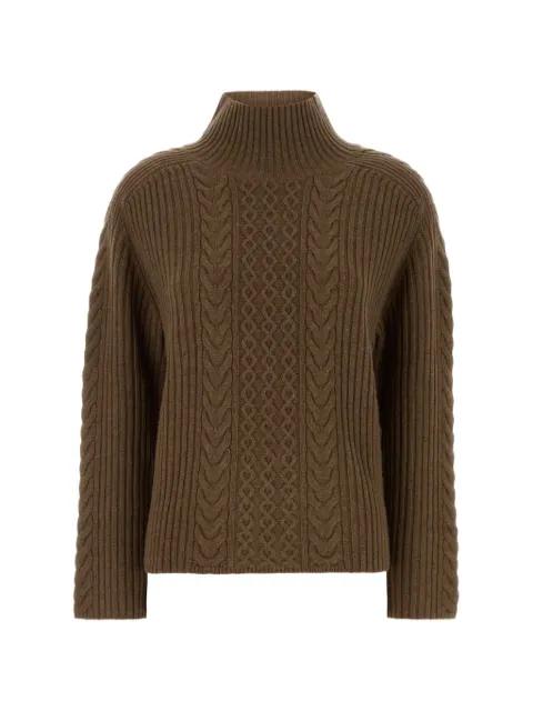 cable-knit turtleneck sweater by MAX MARA