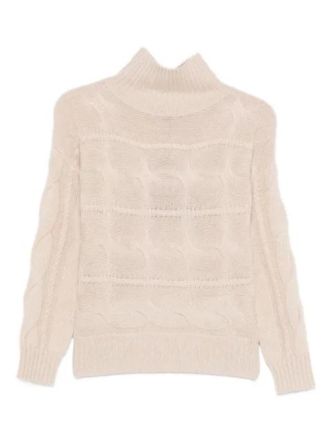 cable-knit turtleneck sweater by MAX MARA