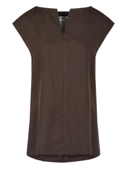 cap-sleeve linen top by MAX MARA