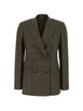check-pattern double-breasted jacket by MAX MARA