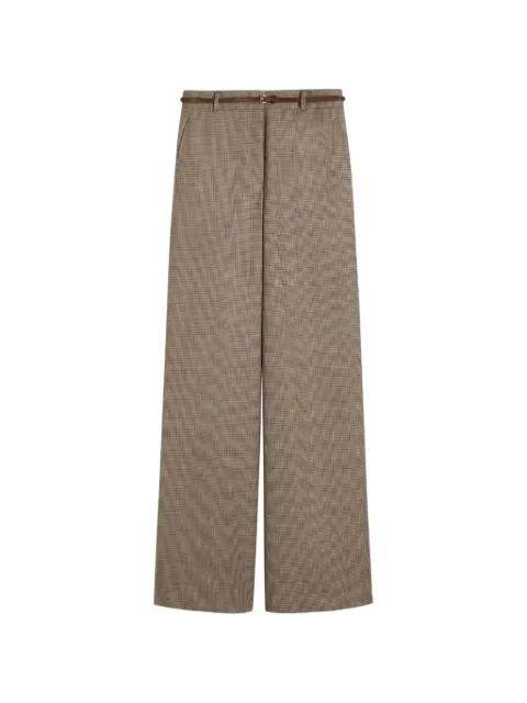 checked belted tailored trousers by MAX MARA