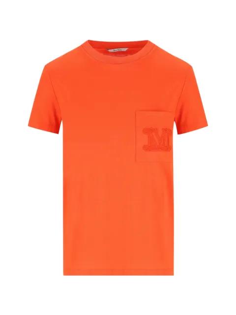 chest-pocket embroidered-logo T-shirt by MAX MARA