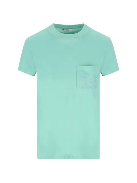 chest-pocket embroidered-logo T-shirt by MAX MARA