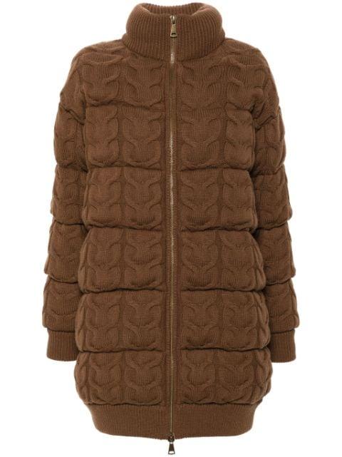 chunky-knit padded coat by MAX MARA