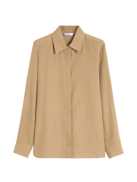 collared linen shirt by MAX MARA
