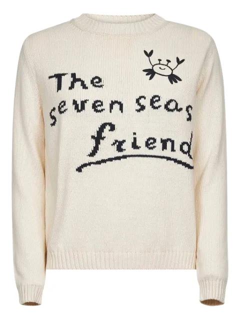 crab-motif knitted sweater by MAX MARA