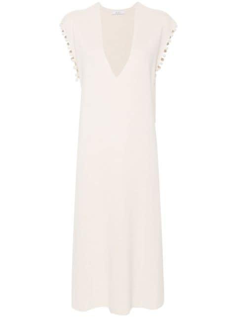 crochet-trim cotton midi dress by MAX MARA