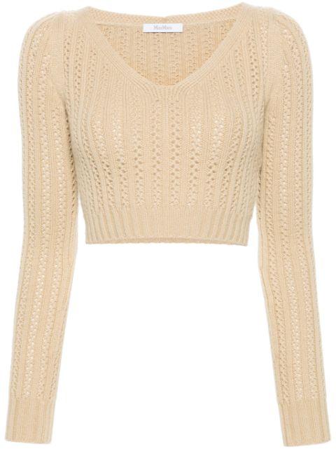 cropped open-knit jumper by MAX MARA