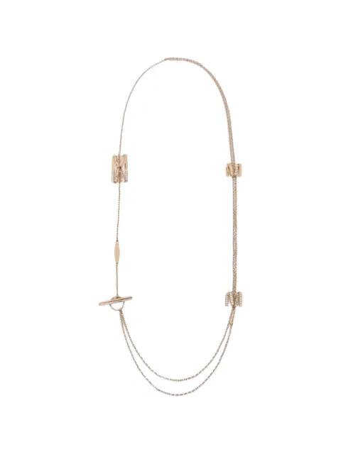 crystal-embellished logo necklace by MAX MARA