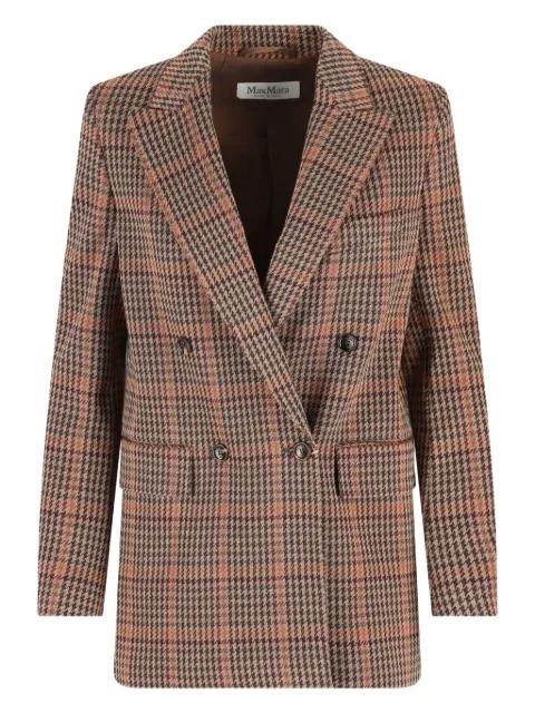 double-breasted check blazer by MAX MARA