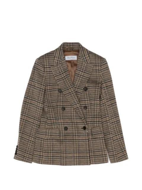 double-breasted check blazer by MAX MARA