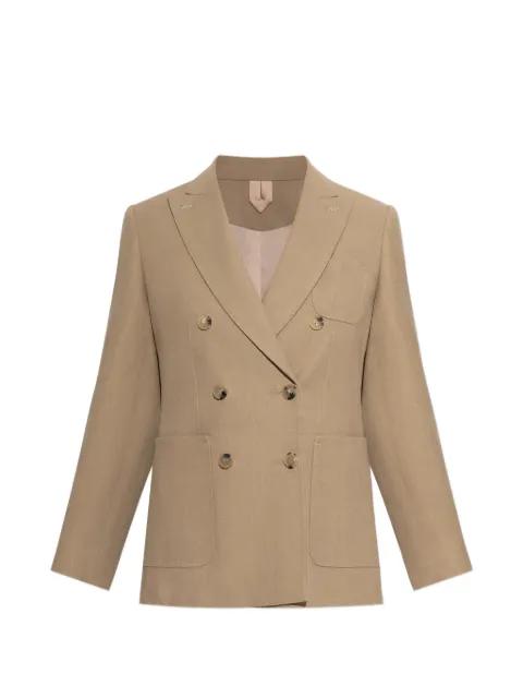 double-breasted hemp blazer by MAX MARA