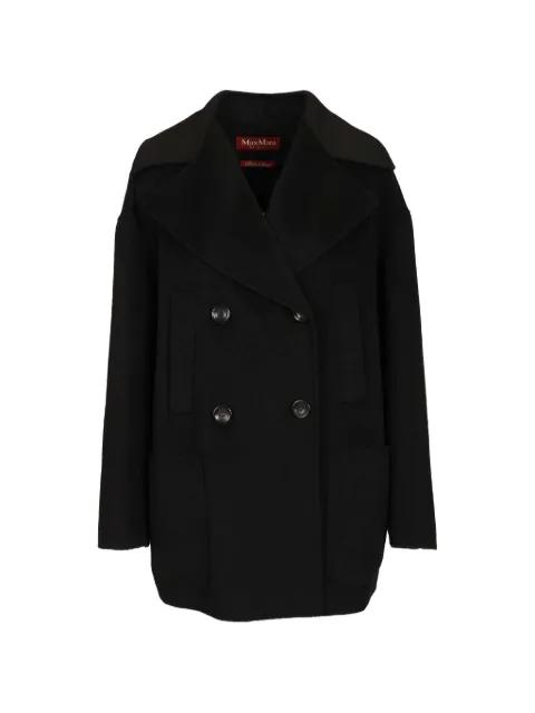 double-breasted notch-lapel coat by MAX MARA