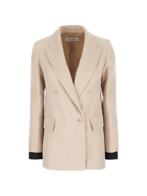 double-breasted peak-lapel blazer by MAX MARA