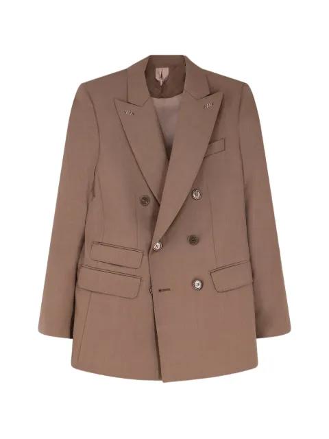 double-breasted sheer-panel blazer by MAX MARA