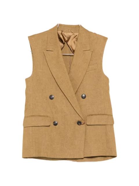 double-breasted sleeveless gilet by MAX MARA