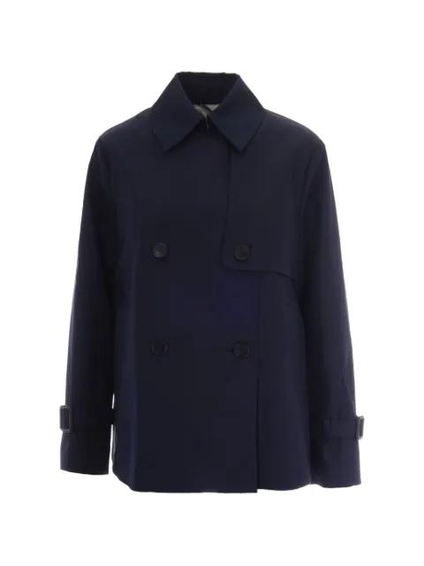 double-breasted storm-flap trench coat by MAX MARA