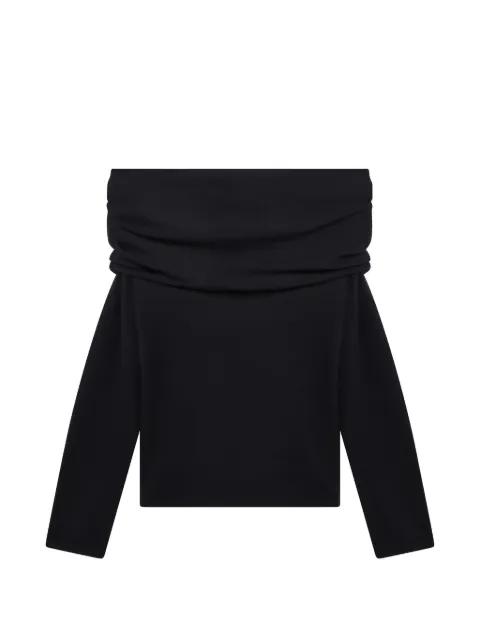 draped-shoulder top by MAX MARA
