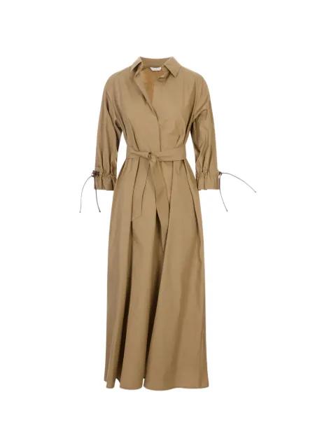 drawstring-cuff belted dress by MAX MARA