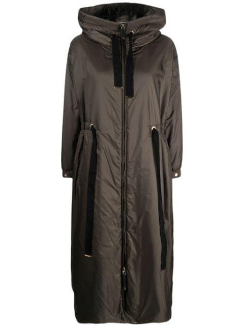 drawstring-waist hoodied coat by MAX MARA