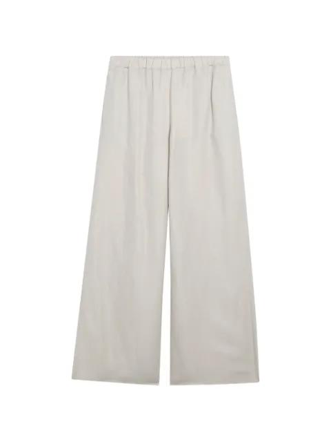 elasticated-waist wide-leg trousers by MAX MARA