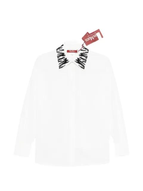 embellished-collar shirt by MAX MARA