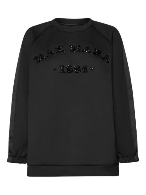 embellished satin-panel sweatshirt by MAX MARA