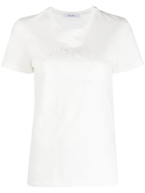 embroidered monogram T-shirt by MAX MARA