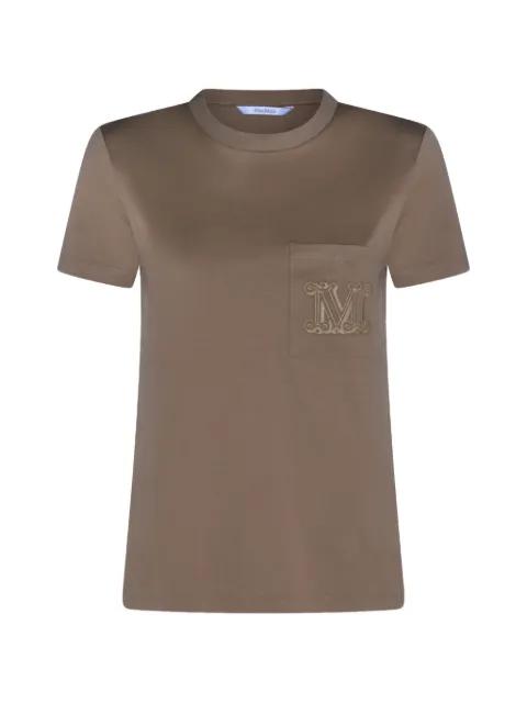 embroidered-pocket T-shirt by MAX MARA
