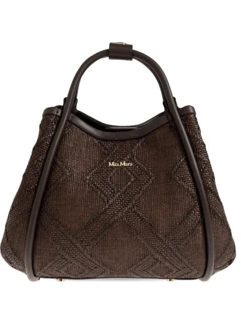 extra-small Marine woven tote bag by MAX MARA