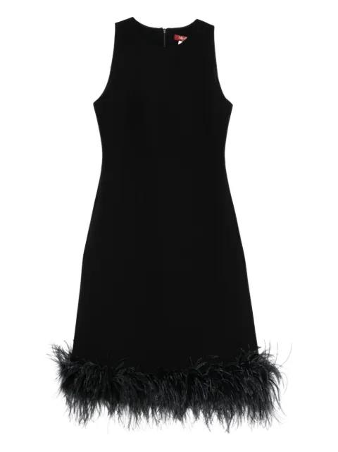 feather-hem midi dress by MAX MARA