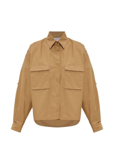 flap-pocket cotton shirt by MAX MARA