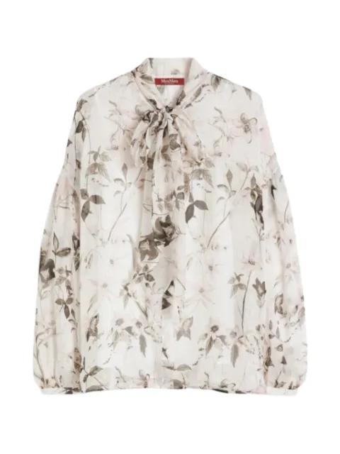 floral bow blouse by MAX MARA