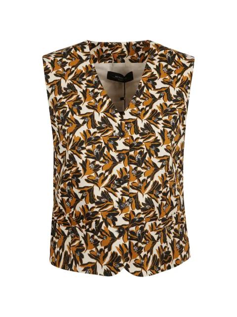 floral buttoned vest by MAX MARA