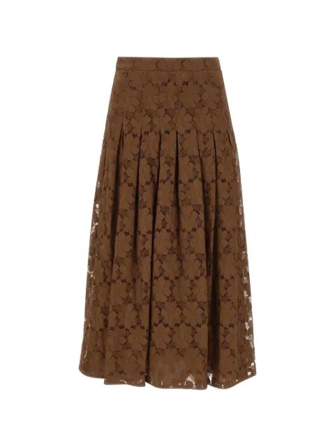 floral-lace midi skirt by MAX MARA