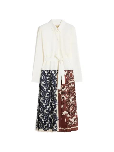 floral-print belted shirt dress by MAX MARA